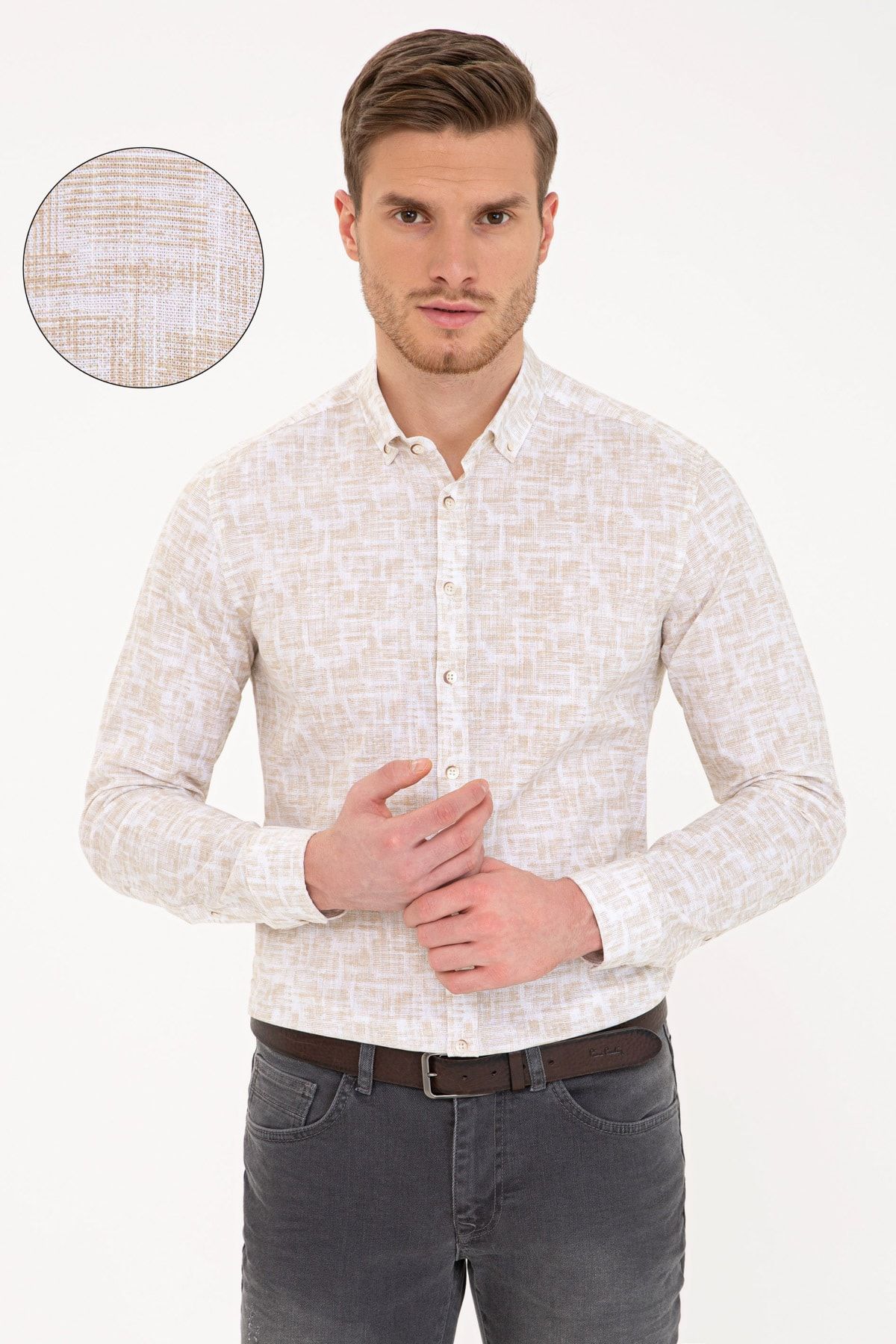 Pierre cardin slim fit dress shirt top
