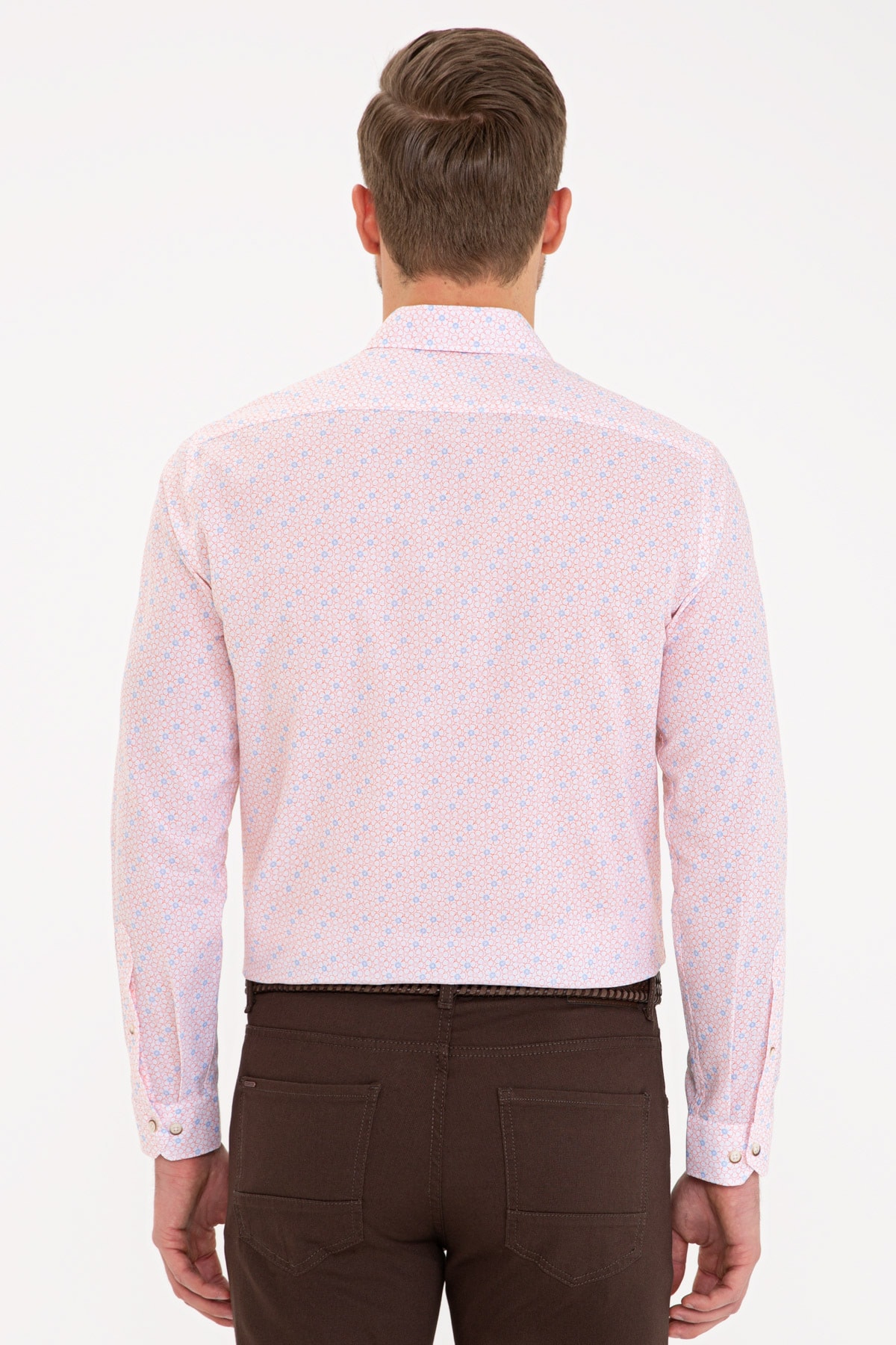 پیراهن مردانه نارنجی پیرکاردین | G021SZ004.000.1207276 اورجینال - تصویر 3