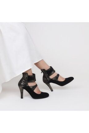 Cos Süet Özel Tasarım Kadın Ayakkabı - Renk Siyah/gold COS