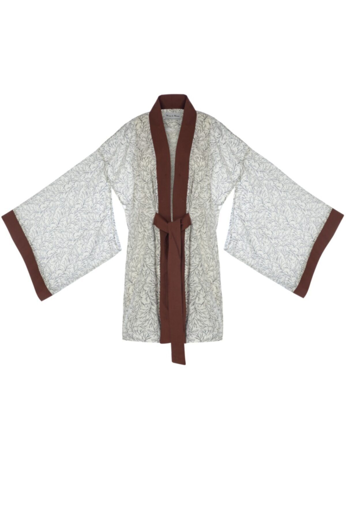 Women&Women Kadın Verde Keten Kimono