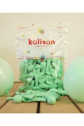 5'' 12,5 Cm Makaron Balon Mint Yeşili 100 Adet 5MAKARONYEŞİL12