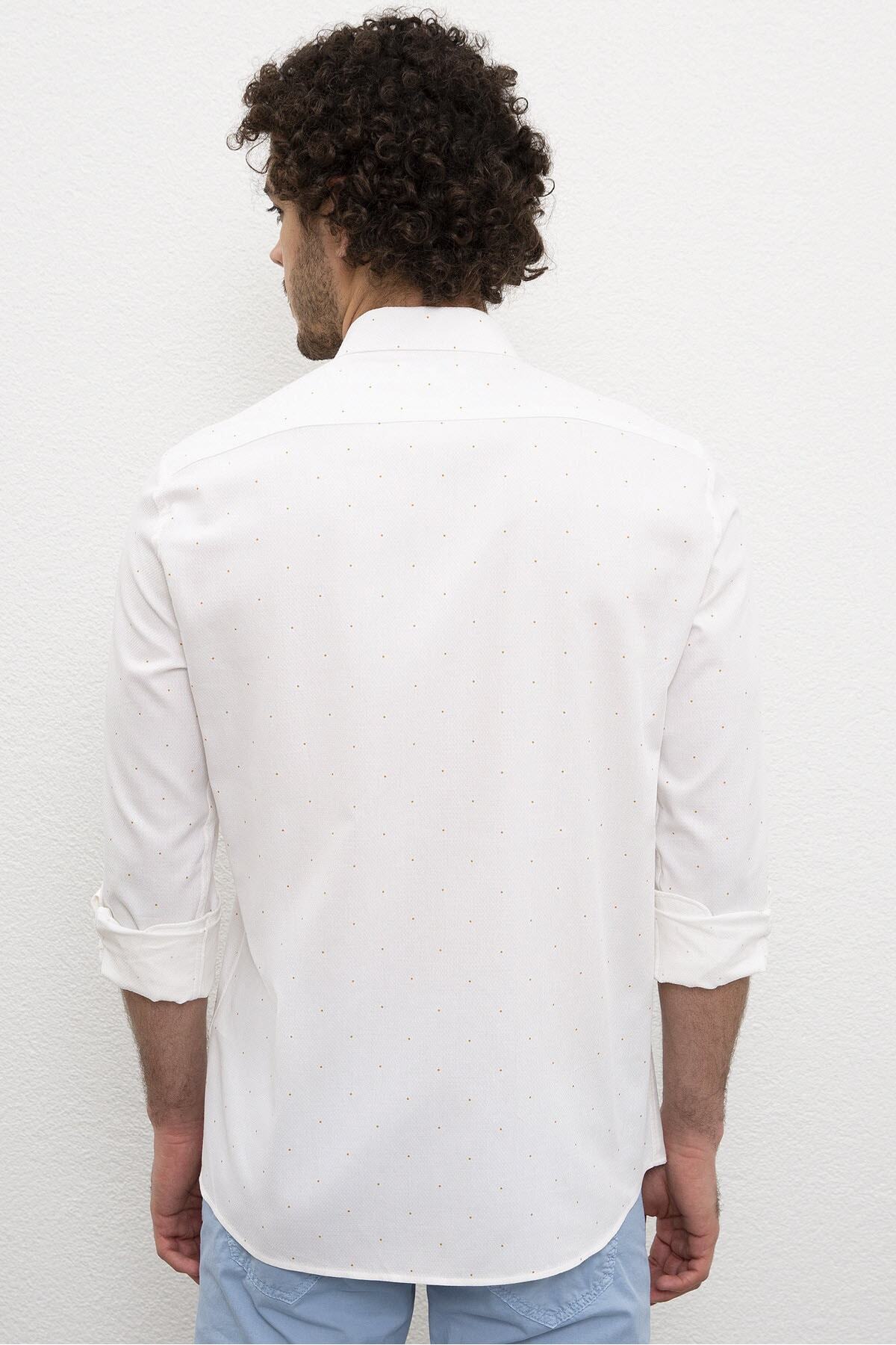 پیراهن مردانه نارنجی یو اس پولو | G081SZ004.000.976445 اورجینال - تصویر 3