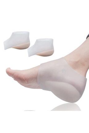 2'li Silikon Görünmez Iç Yükseklik Boy Uzatıcı Tabanlık Ayak Koruma Topuk Yastığı Şeffaf Çorap KSS.BUT001