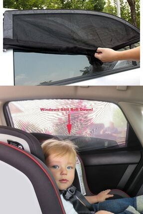 Araba Yan Cam Perdesi Oto Arka Perde Araç Güneşlik Gölgelik Bebek Çocuk Bebe Örtü Cam Çorabı Filmi 2 ADET exp8bb