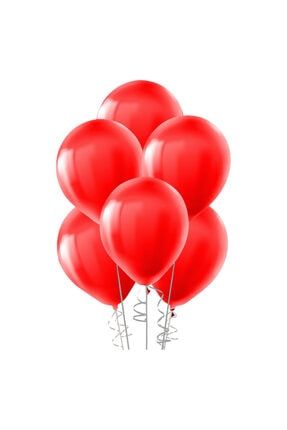 - 5 Adet Kırmızı Renk Pastel Balon RESTPARTİ-RS114