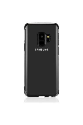 Samsung Galaxy A6 Plus 2018 Uyumlu Kılıf Dört Köşe Lazer Renkli Şeffaf Silikon Kılıf Galaxy A6 Plus 2018 4KL