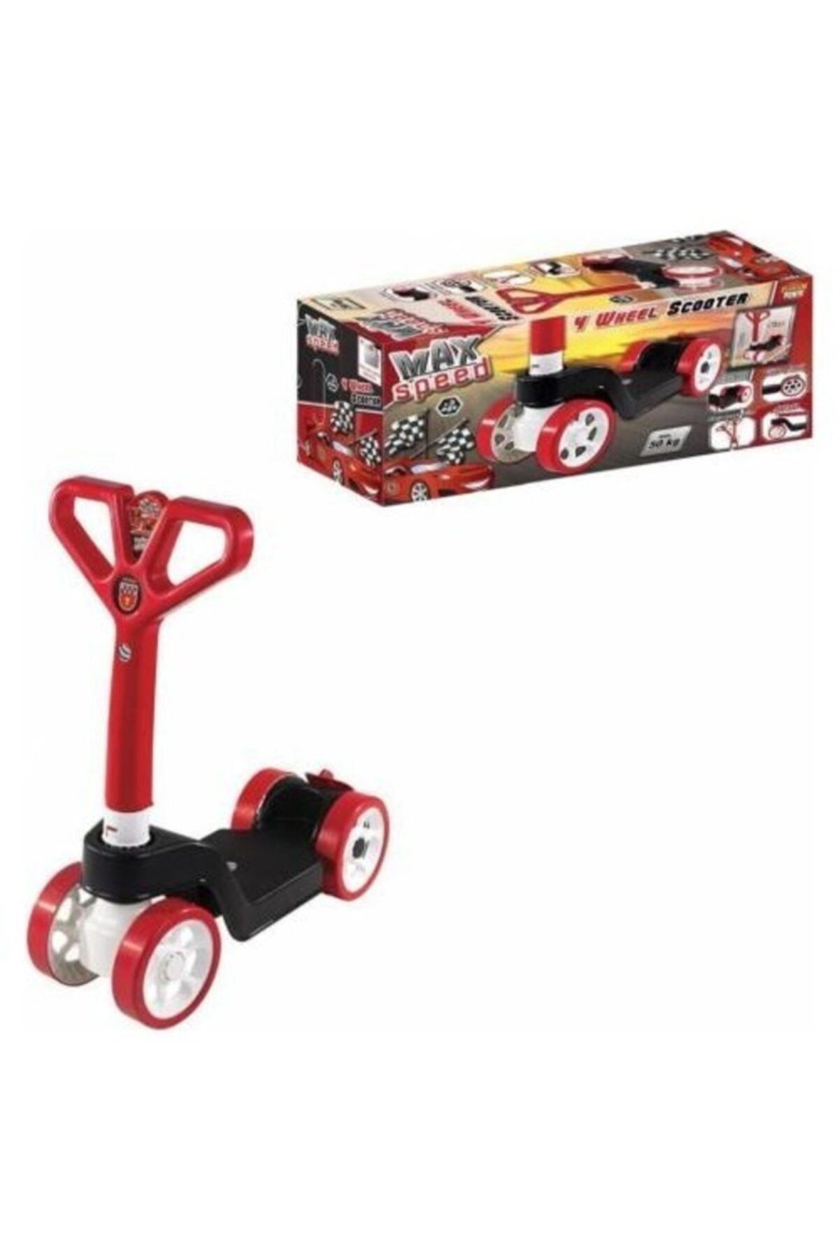 اسکوتر کودکان قرمز مردانه و زنانه حداکثر سرعت 4 فرمان تاشو Furkan Toys