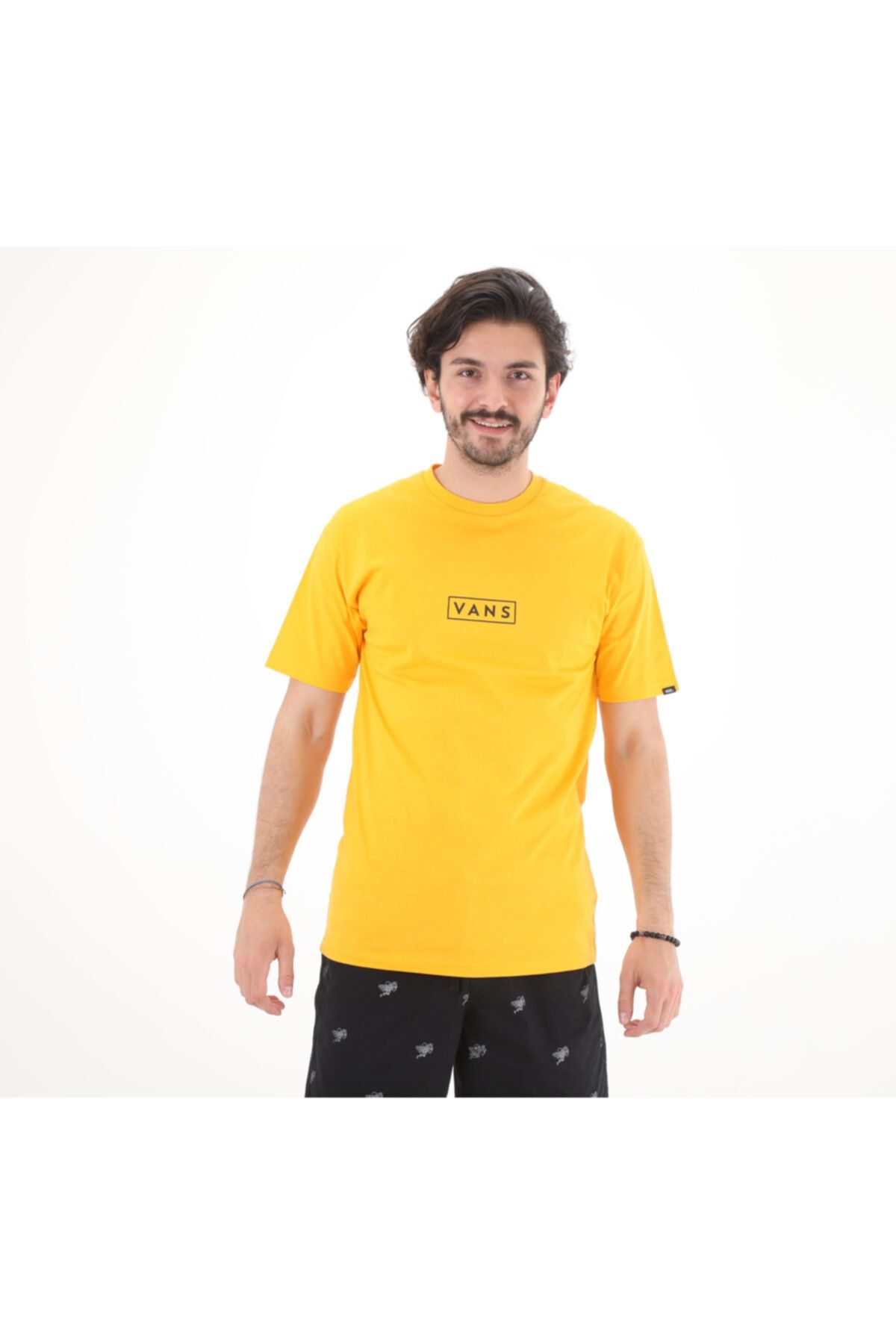 تی شرت زرد یقه خدمه طرح چاپی گرافیکی مدل ساده آستین کوتاه مردانه ونس Vans (برند آمریکا)