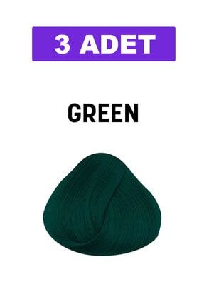 Mix Color Green / Yeşil / Glamlook Profes. Saç Boyası 3 Adet BGL-HC-3P-95