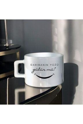 Beyaz Garibanın Yüzü Gülür Mü Tasarımlı Çay Kahve Fincanı he-çk-089