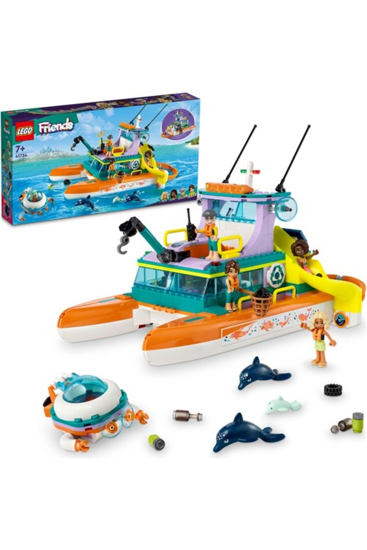 LEGO لگو مجموعه ساختمانی قایق نجات دریایی دوستان 41734 (717 قطعه)
