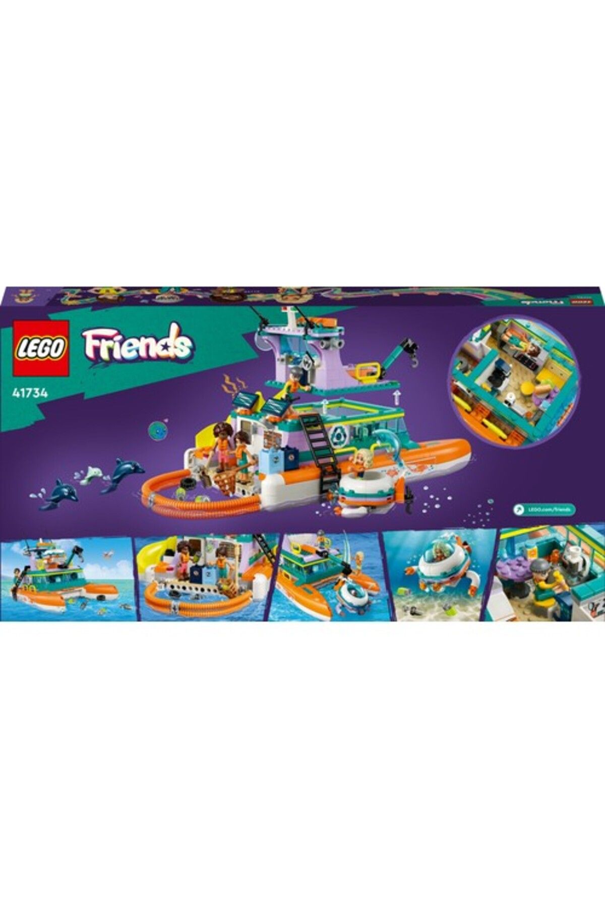 LEGO لگو مجموعه ساختمانی قایق نجات دریایی دوستان 41734 (717 قطعه)