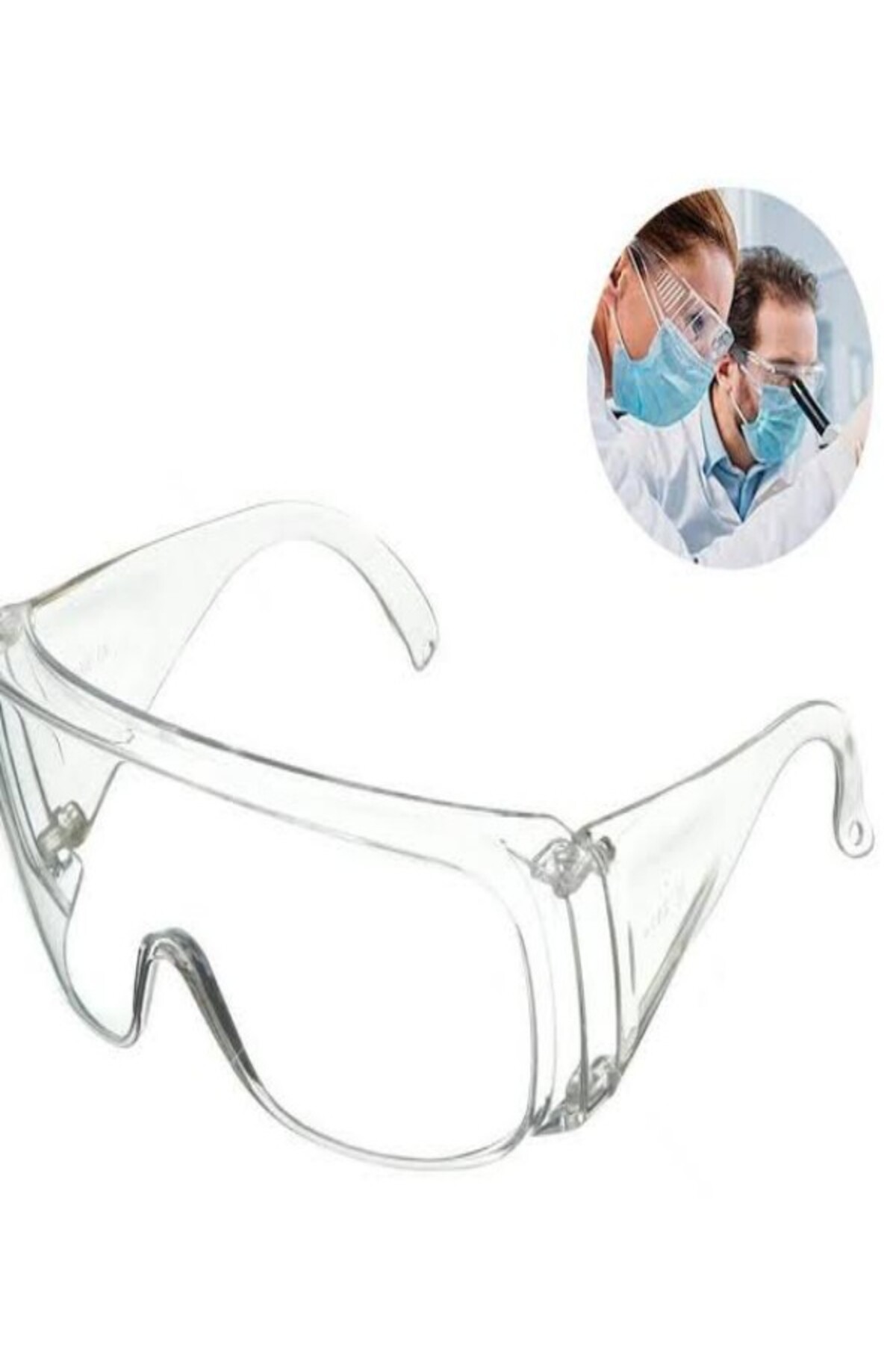 EraycanYapıMarket Ayarlı Çapak İş Güvenliği Gözlüğü Şeffaf Ce Koruyucu