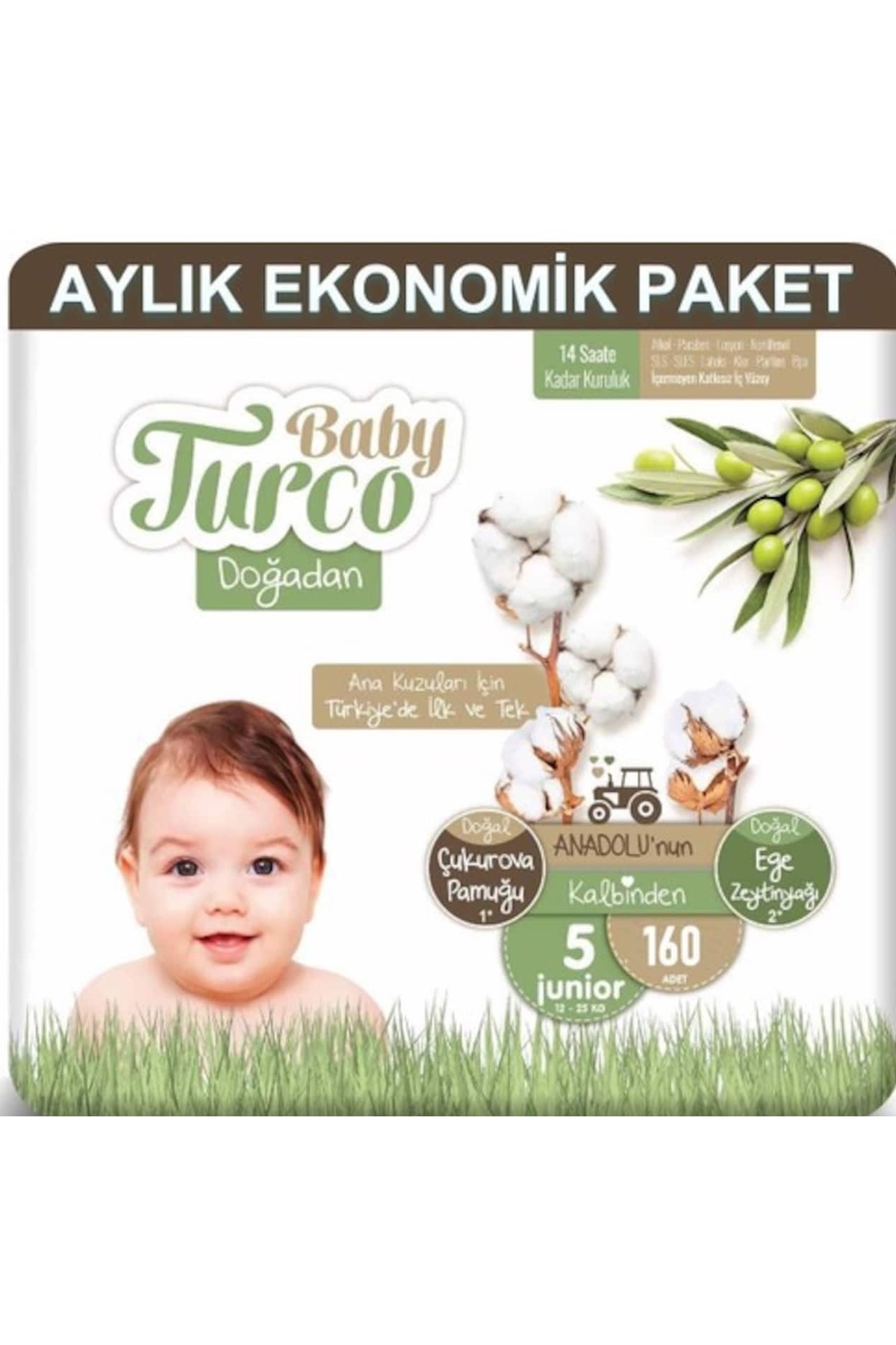 Doğadan Aylık Ekonomik Bebek Bezi 5 No Junior 160 Lı