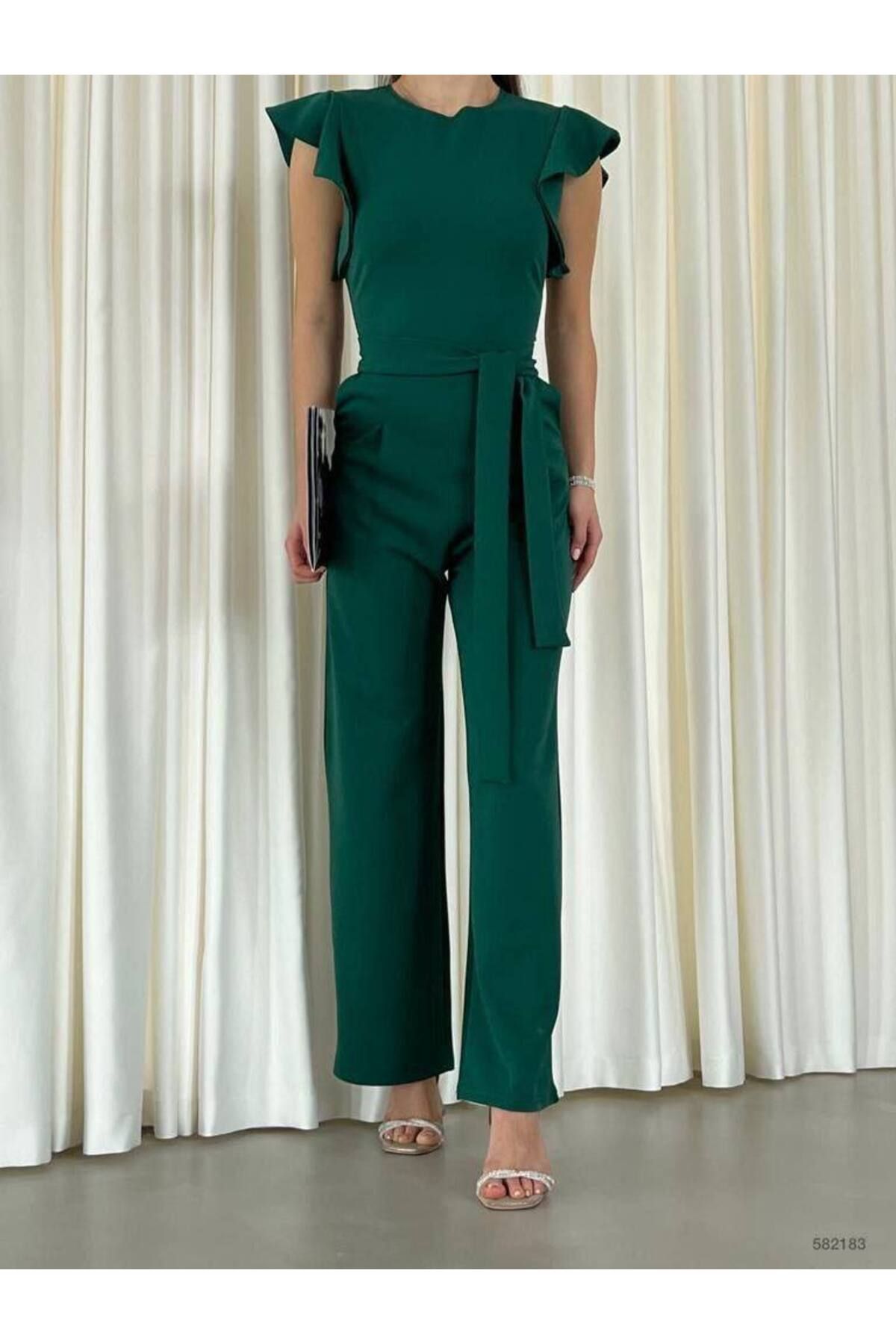 Green cheap color jumpsuit