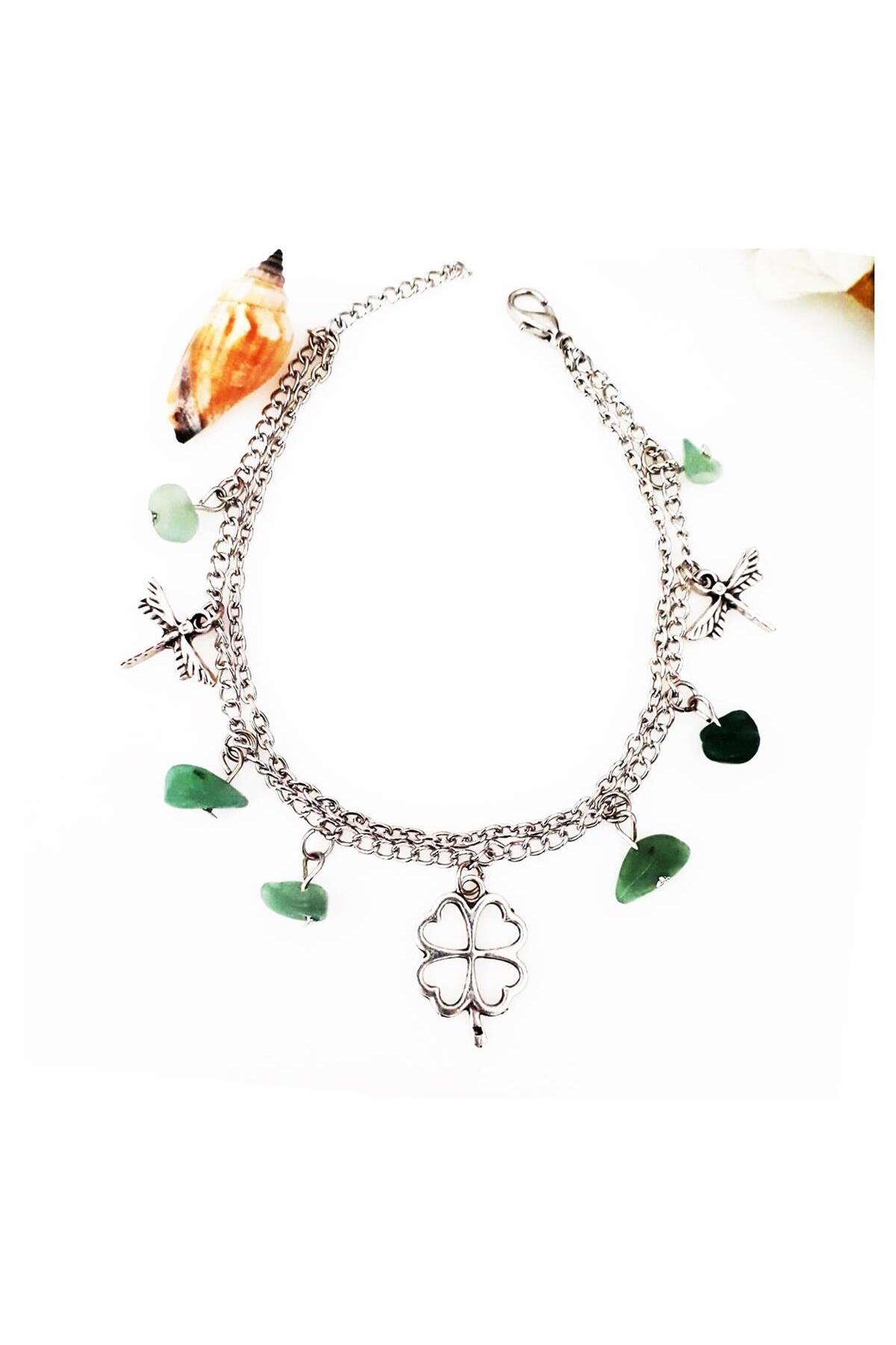 Bijustore Yeşim Taşı Doğal Taş Yusufcuk & Yonca Kadın Halhal