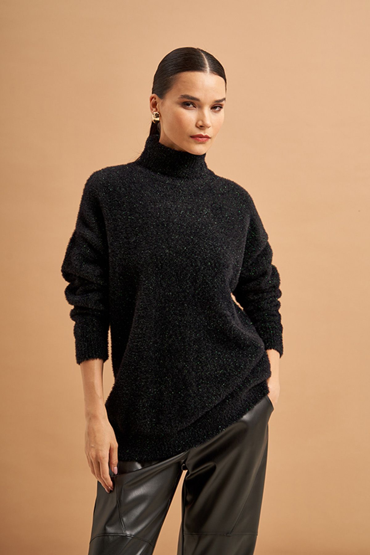 Black shop angora sweater