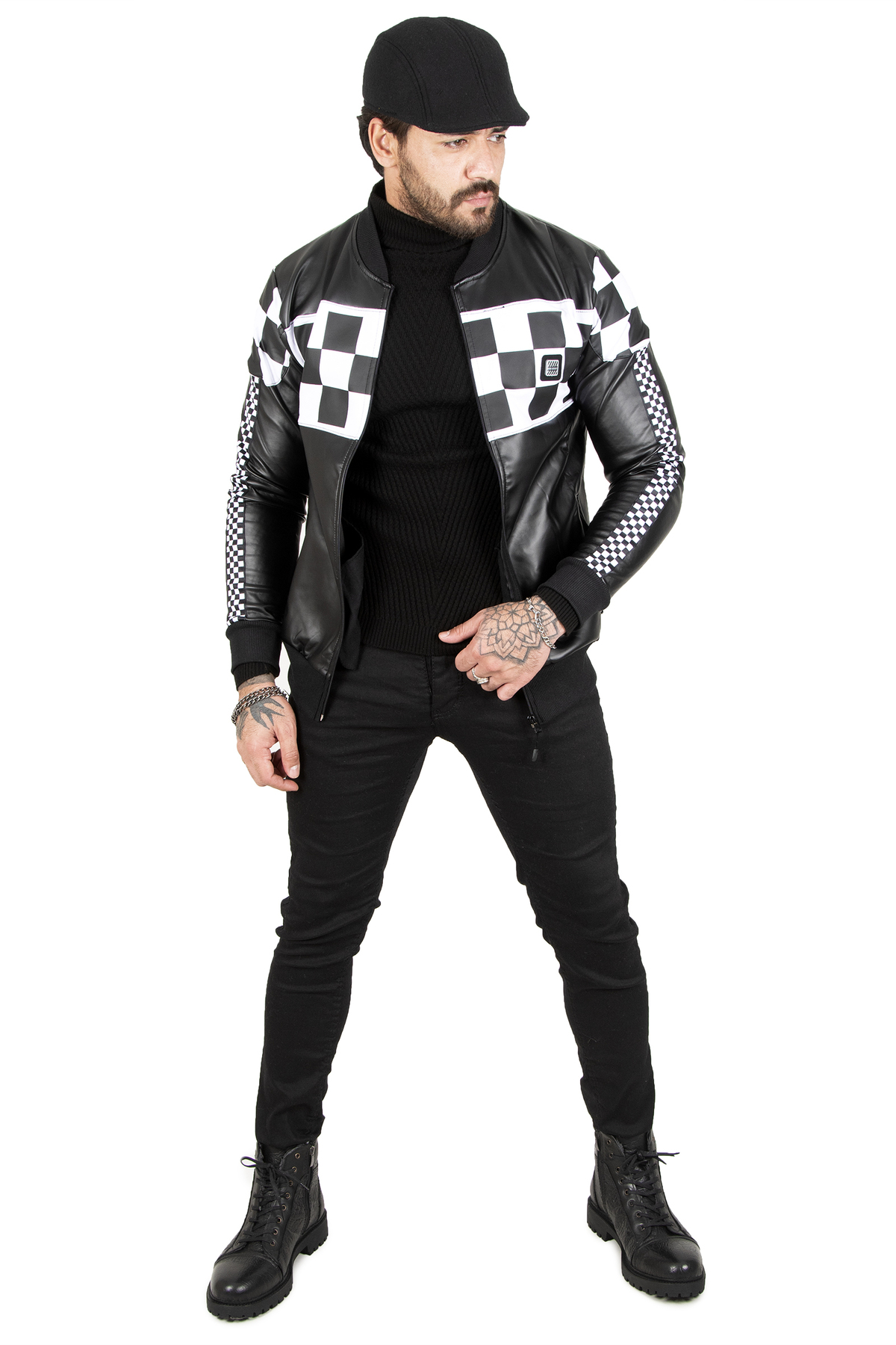 کاپشن مردانه سفید DeepSea | DAVEK2100182 اورجینال - تصویر 3