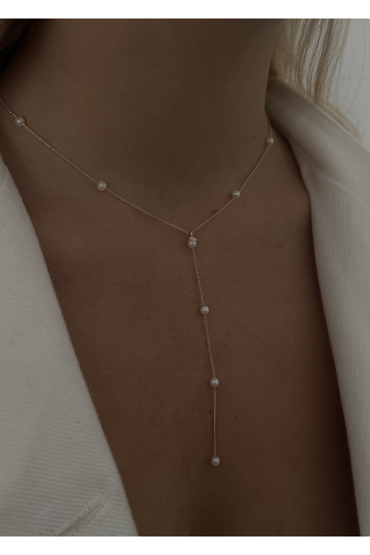 KİLİGİSTANBUL-ARYA PEARL LOW-COLLETED NECKLACE 2