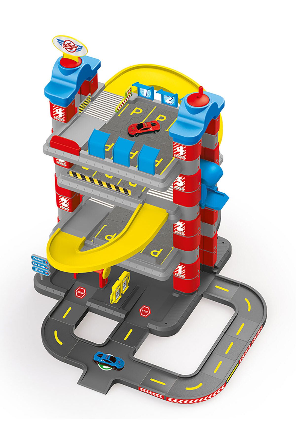 YILDIRIM OYUNCAK-4-Storey Large Parking Garage Set - Garage Set with Elevator Feature 5
