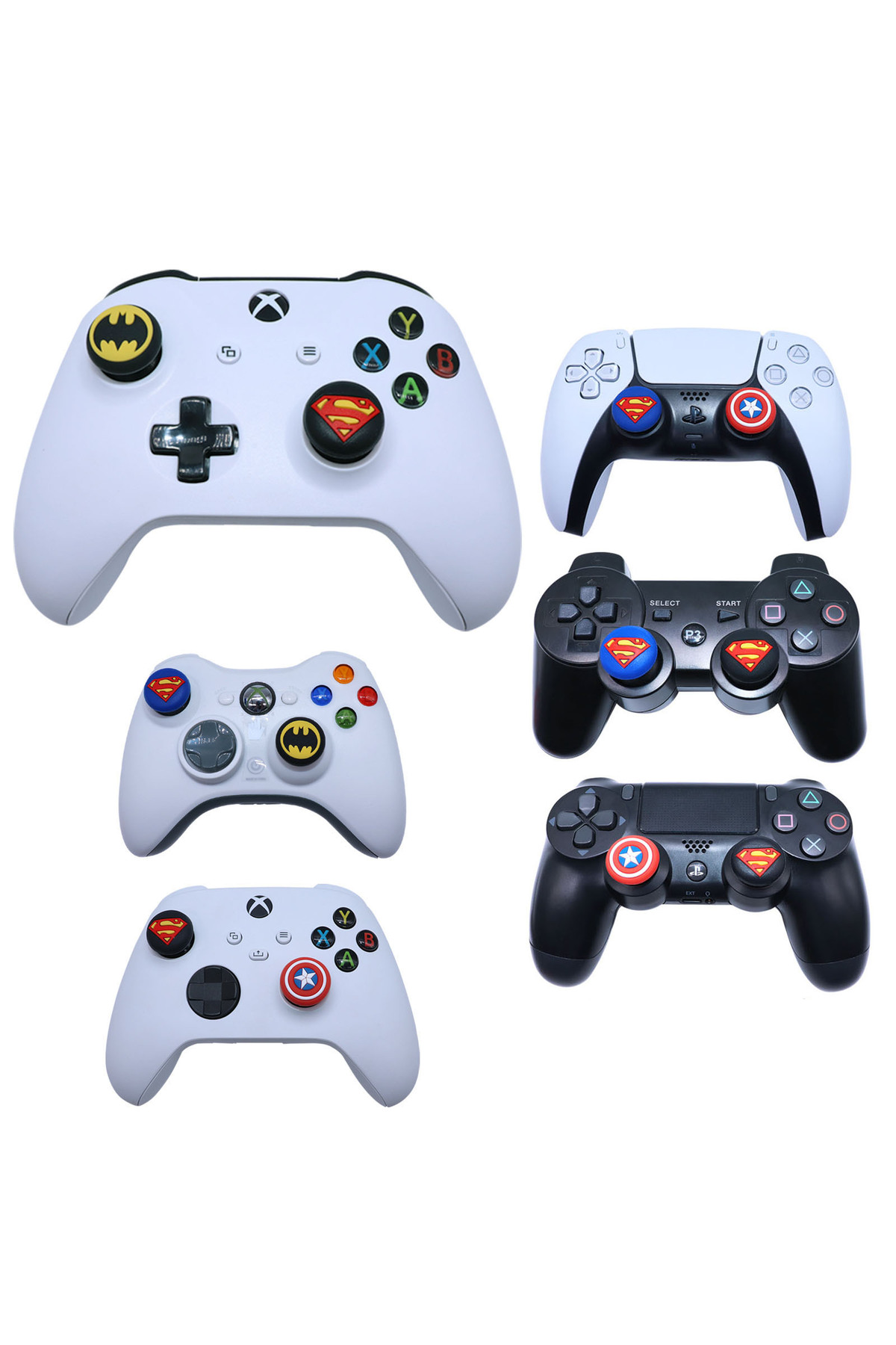 Desenli Sony Ps5/ps4/ps3 Analog Koruyucu Silikon Pad-spider Man 2