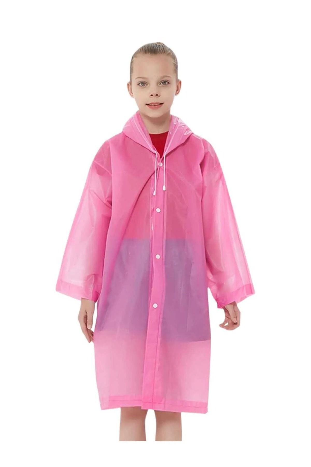 Long pink clearance raincoat