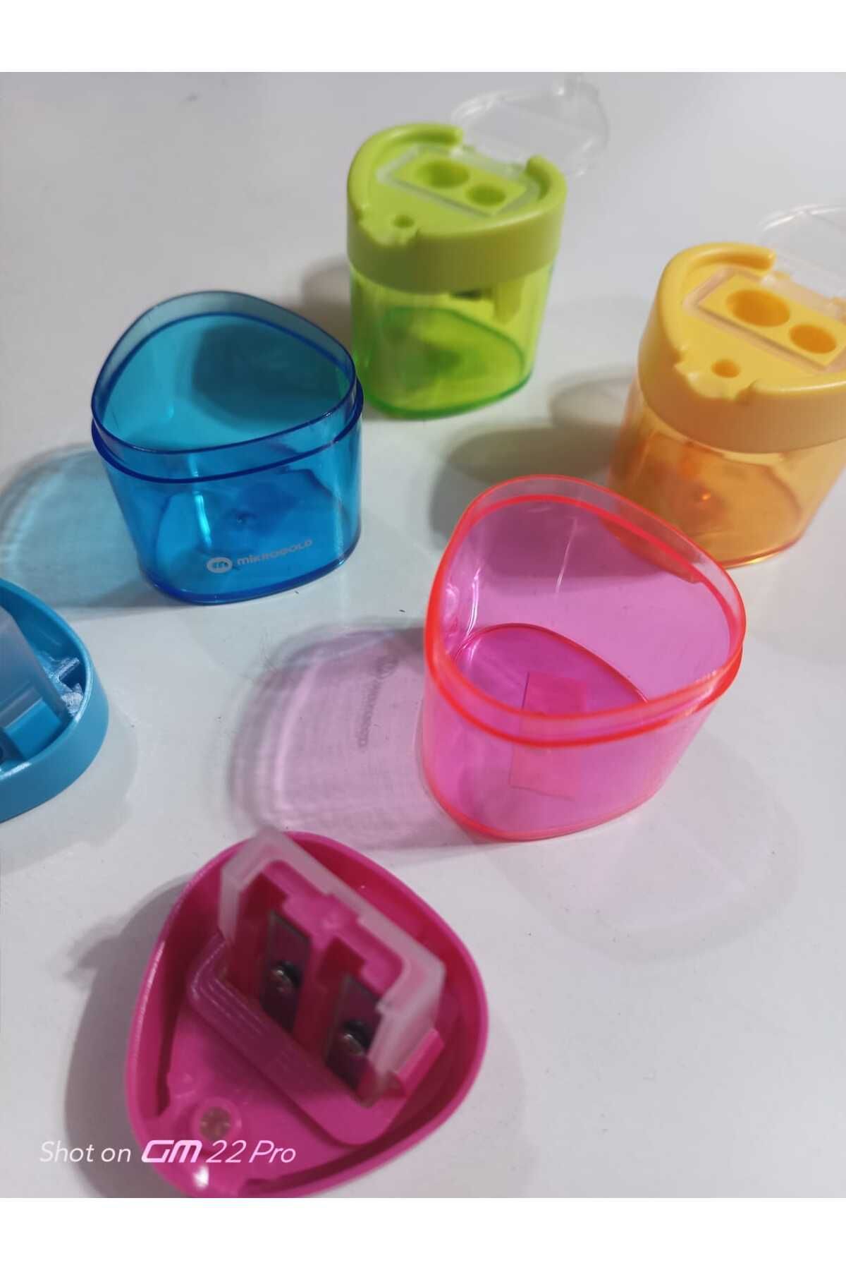 Mikro-Large Chamber Pencil Sharpener with Double Opener and Lid (4pcs) 6