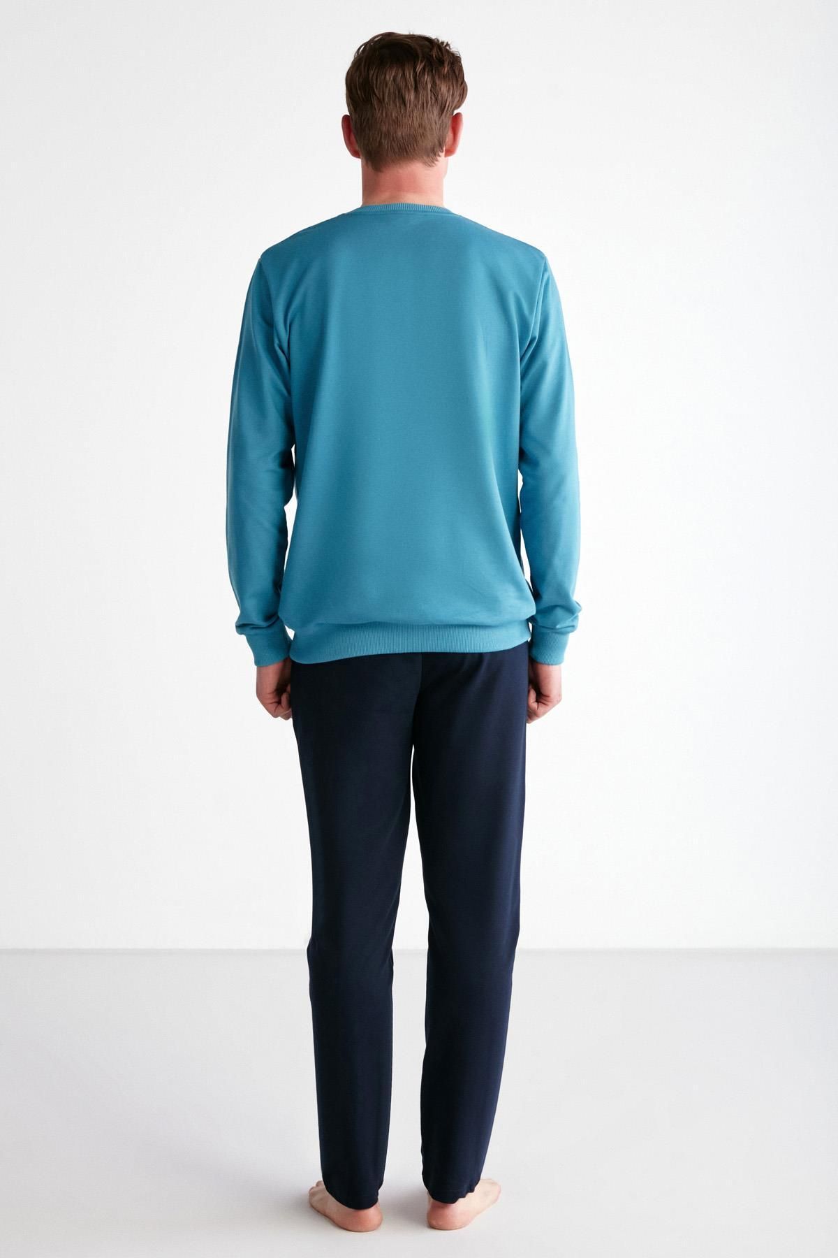 ست پیژامه و لباس خواب مردانه یو اس پلو U.S. Polo Assn. اورجینال USPOLO-2024-Kış-E28