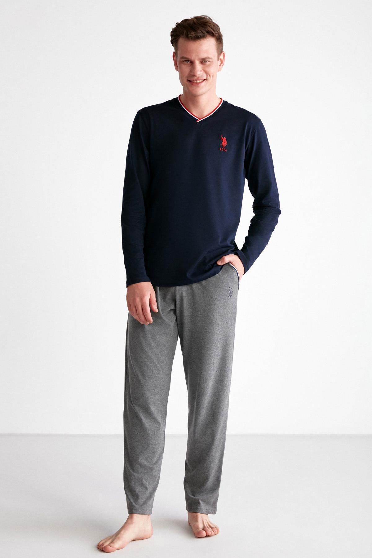 Polo mens pajama set hot sale