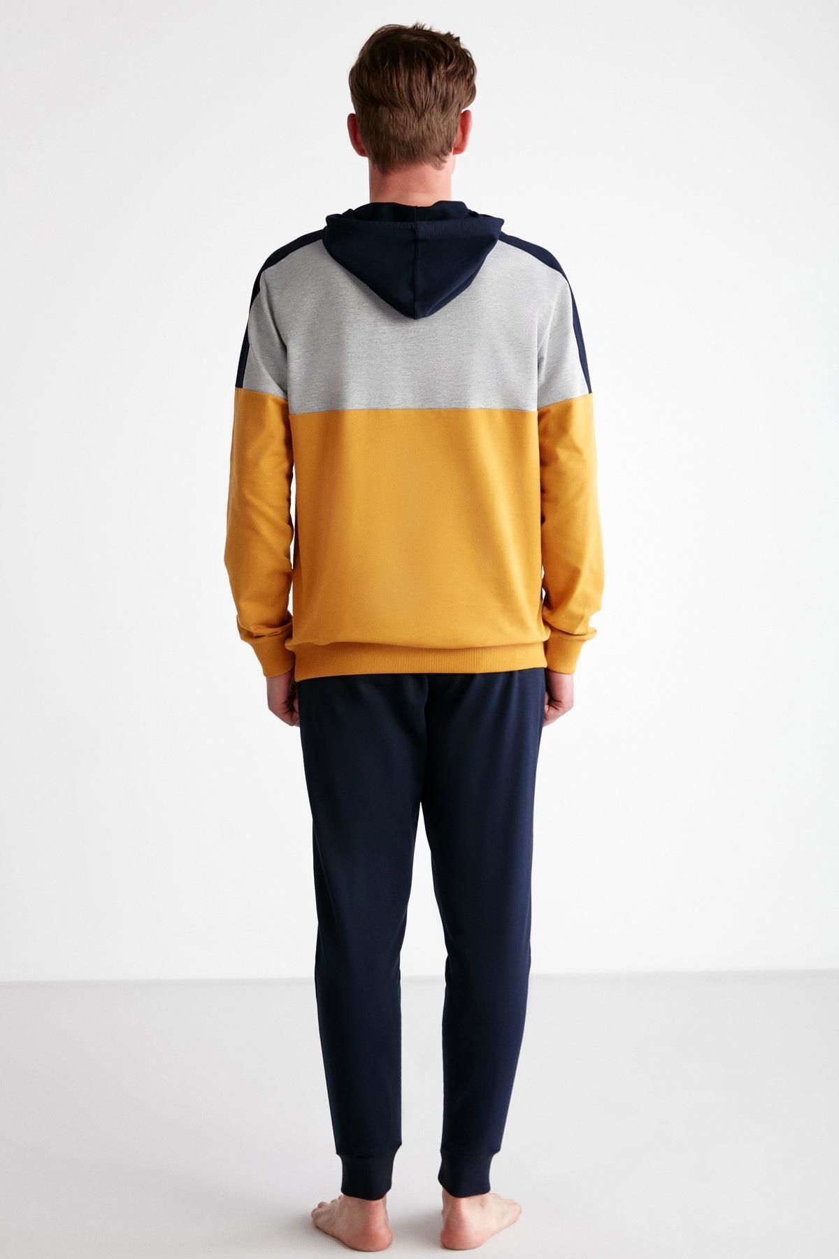 Blue and yellow 2025 polo sweat suit