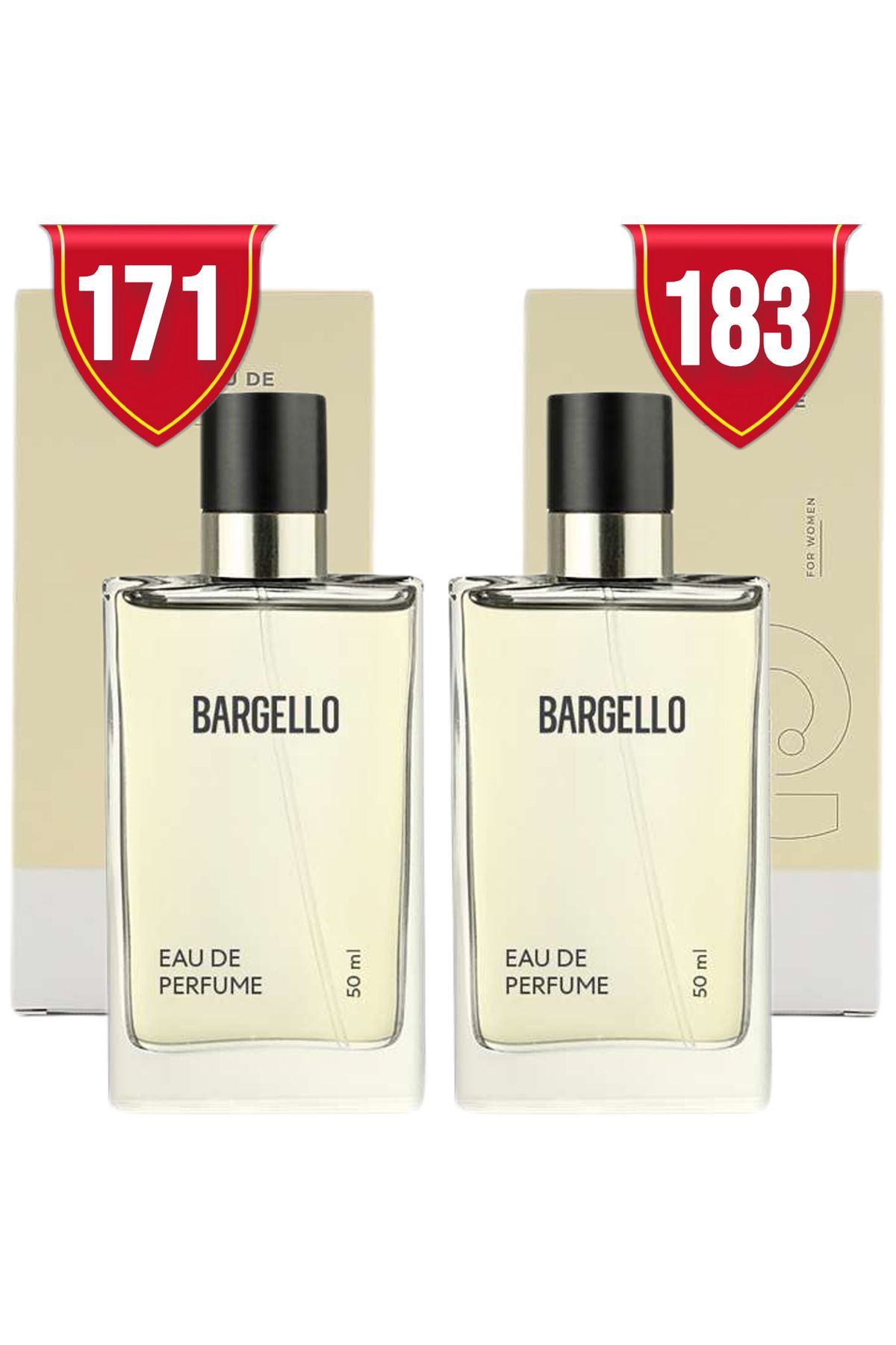 171 عطر زنانه گلدار + 183 عطر زنانه شرقی 50 میلی لیتر Edp Bargello