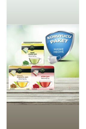 TanlaBaba SARGILI Küp Çay 3'lü Koruyucu Paket Nane Limon, Propolis, Atom Çay ...