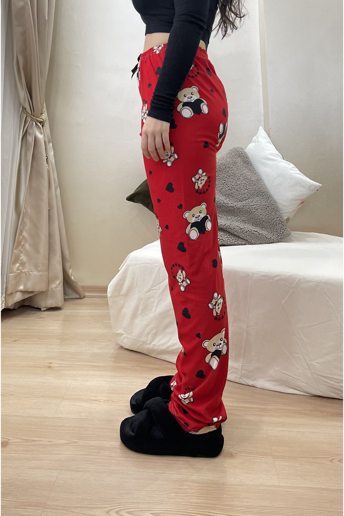 Betimoda Women s Velvet Pajama Bottoms Tracksuit Cotton Red Teddy
