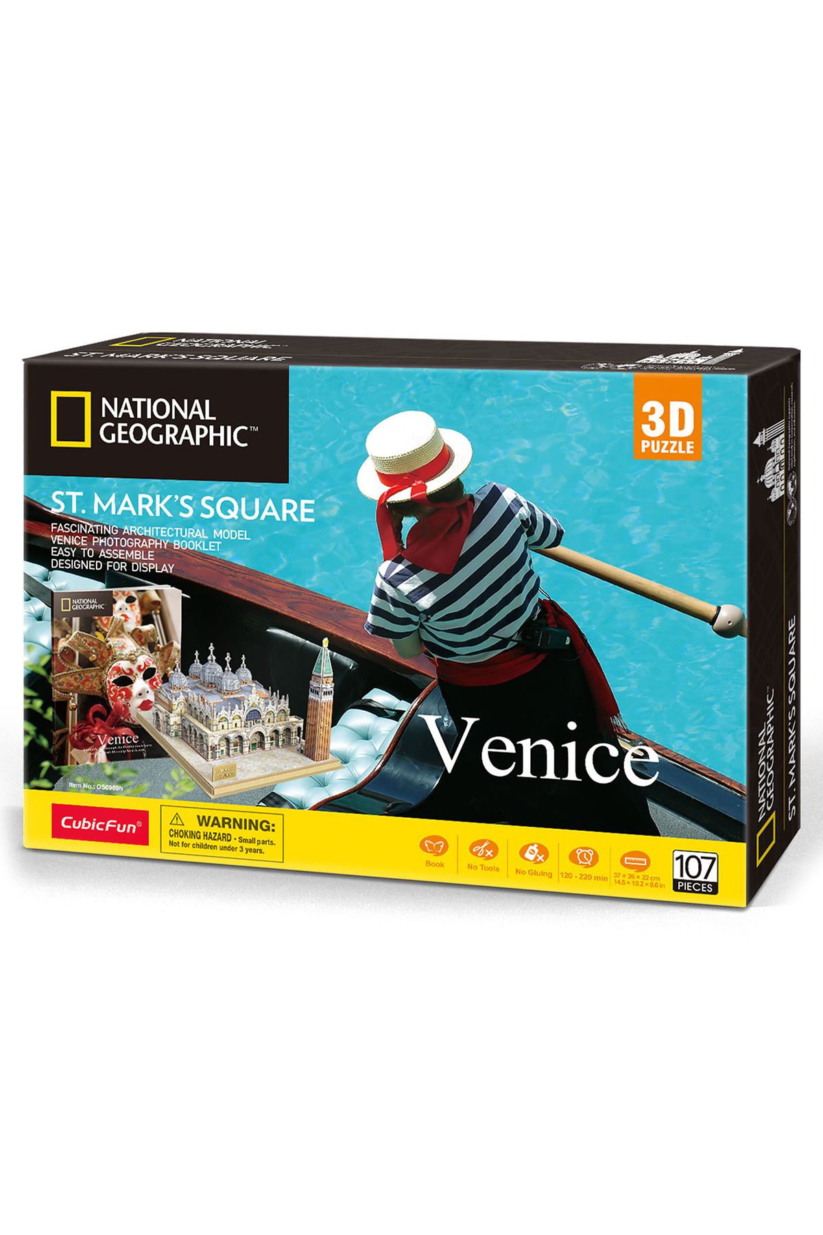 Cubic Fun پازل سه بعدی Cubicfun National Geographic Square San Marco 107 Pieces PSNCUB/DS0980H