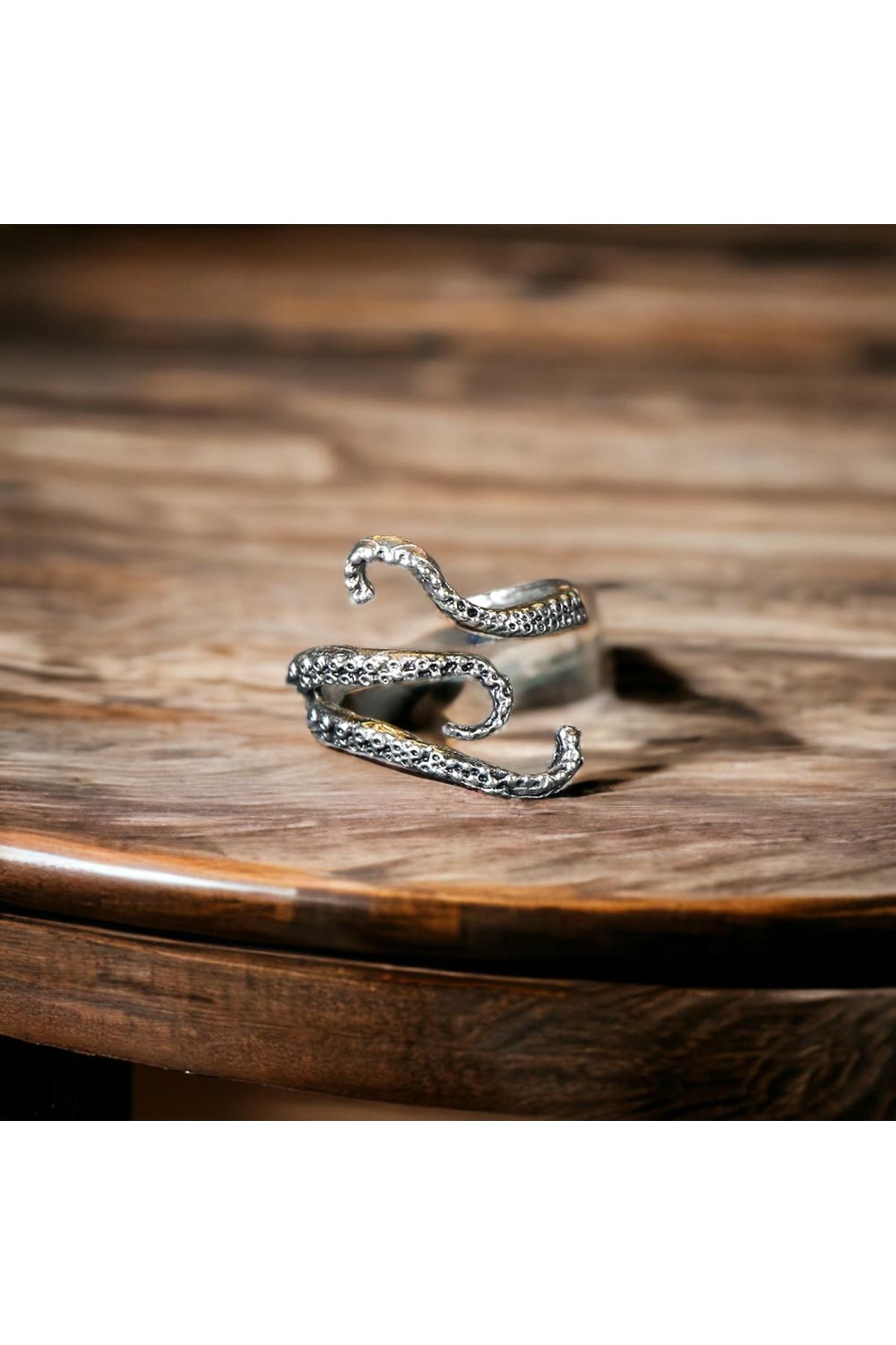 renery Silver Plated Adjustable Model Octopus Ring for Women and Men