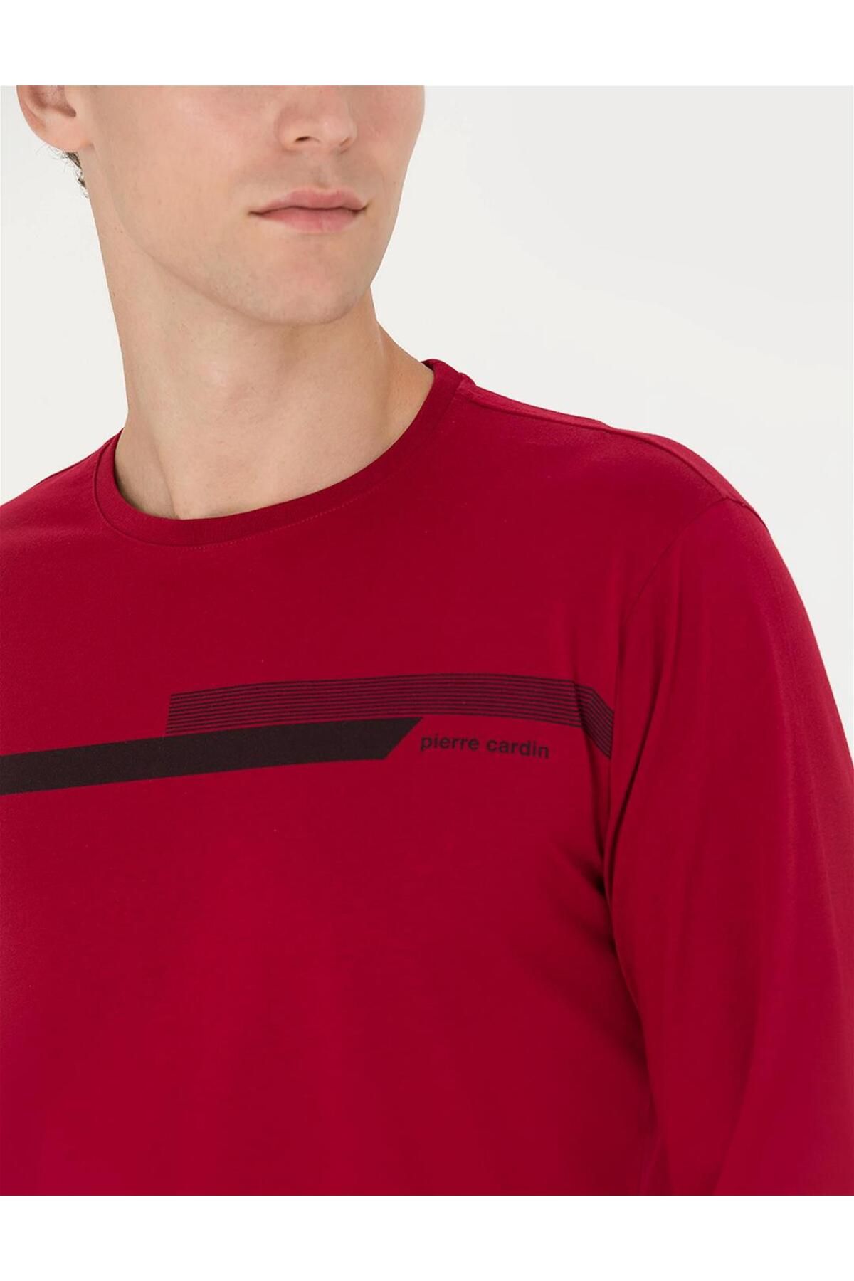 ست پیژامه قرمز مردانه لباس خواب CARDIN 6036 Pierre Cardin