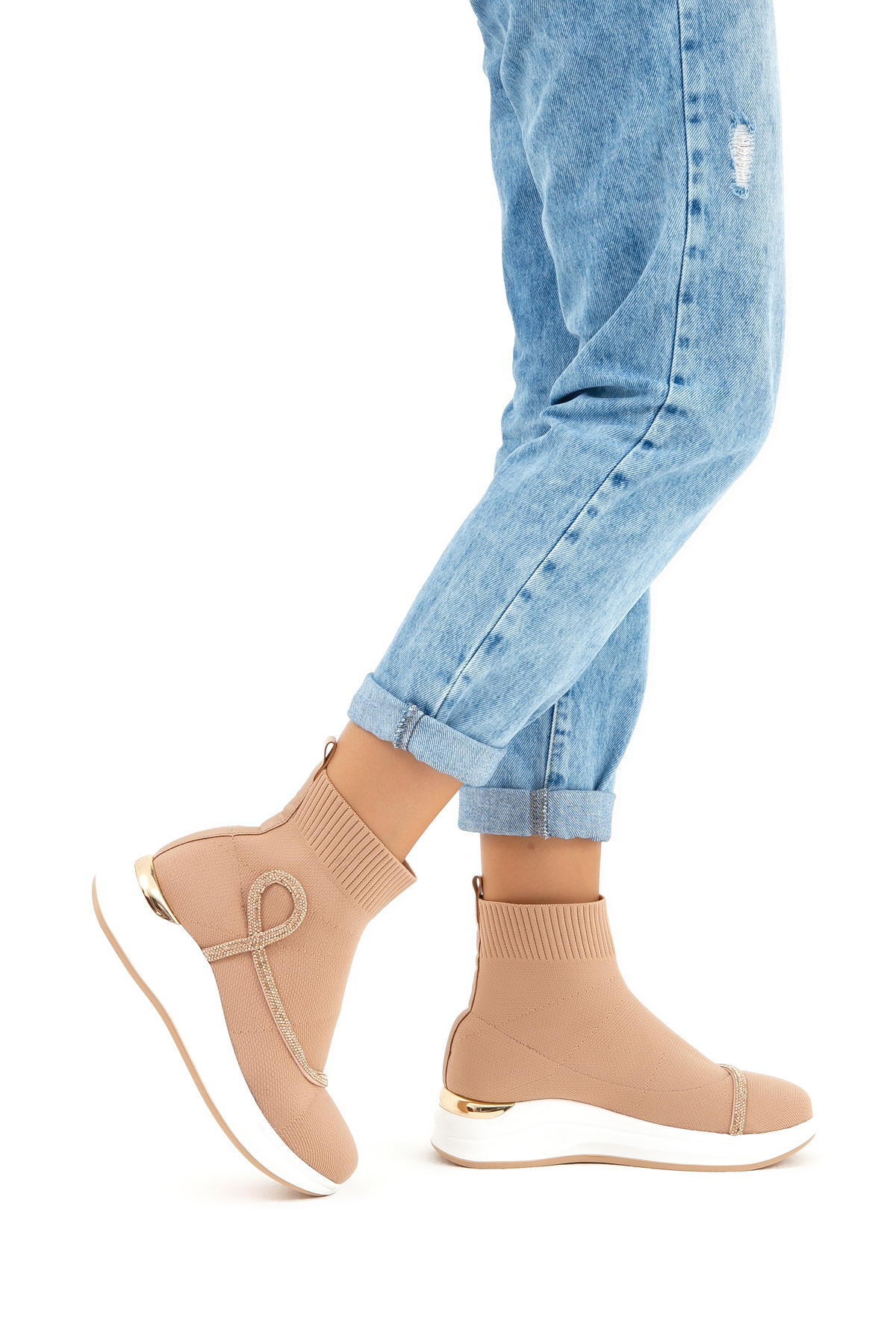 تامر تانجا چکمه‌های بافتنی زنانه غیررسمی 829 7080 Bn Boots Sk22/23