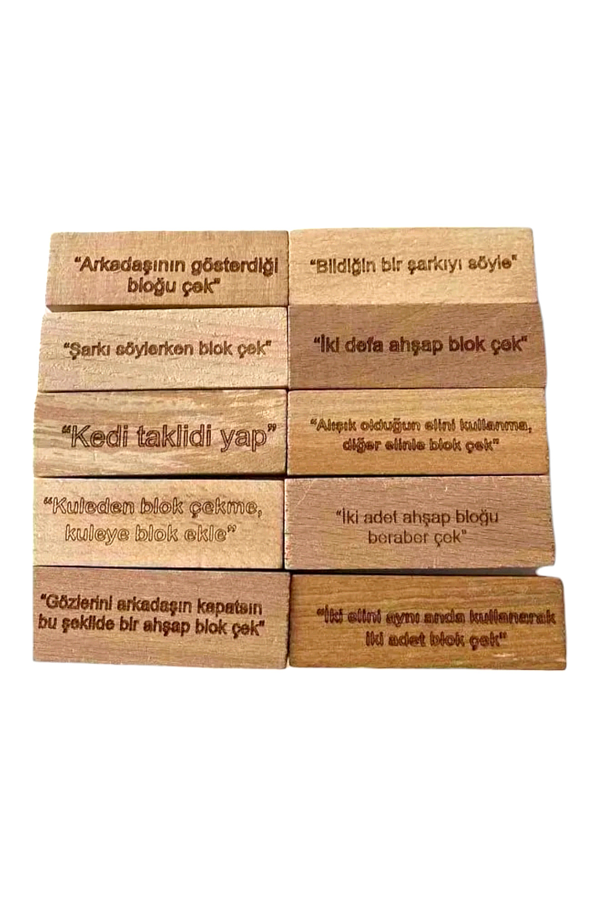 Brother Toys 54 Parça Cezalı Jenga Denge Oyunu Ahşap Kaliteli Büyük Boy fotoğrafı 2 (önizleme)