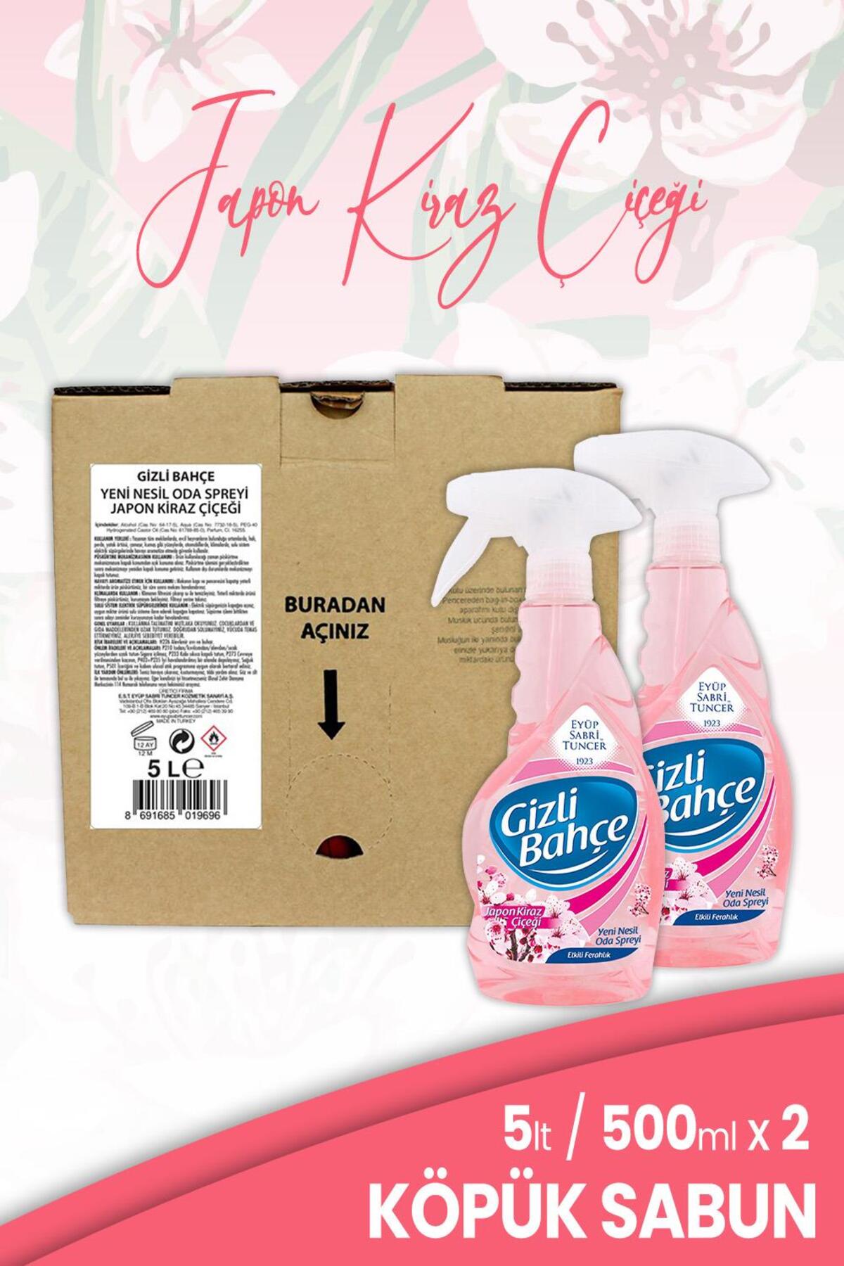 Japon Kiraz Çiçeği Oda Spreyi 5 Lt Ve 500 ml X 2 Adet