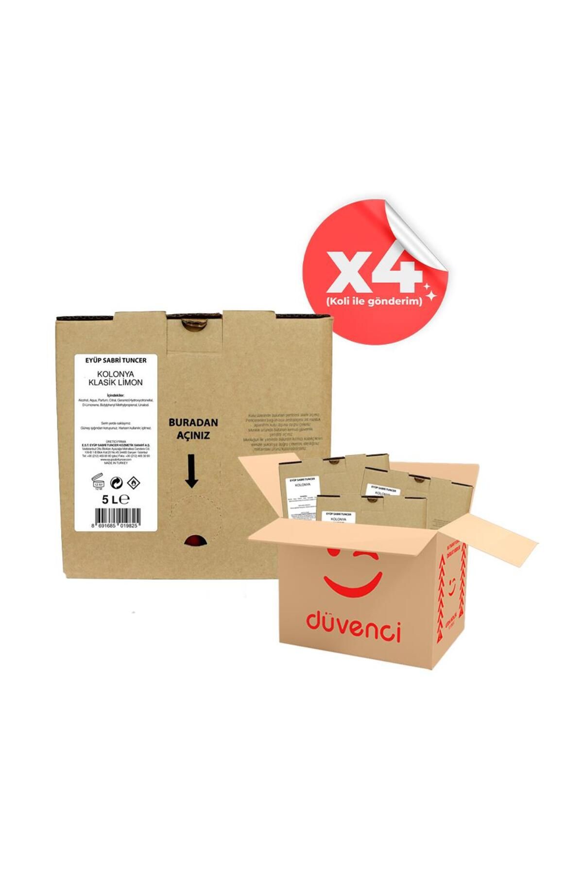 ادکلن کلاسیک لیمو 5 Lt X 4 Eyüp Sabri Tuncer
