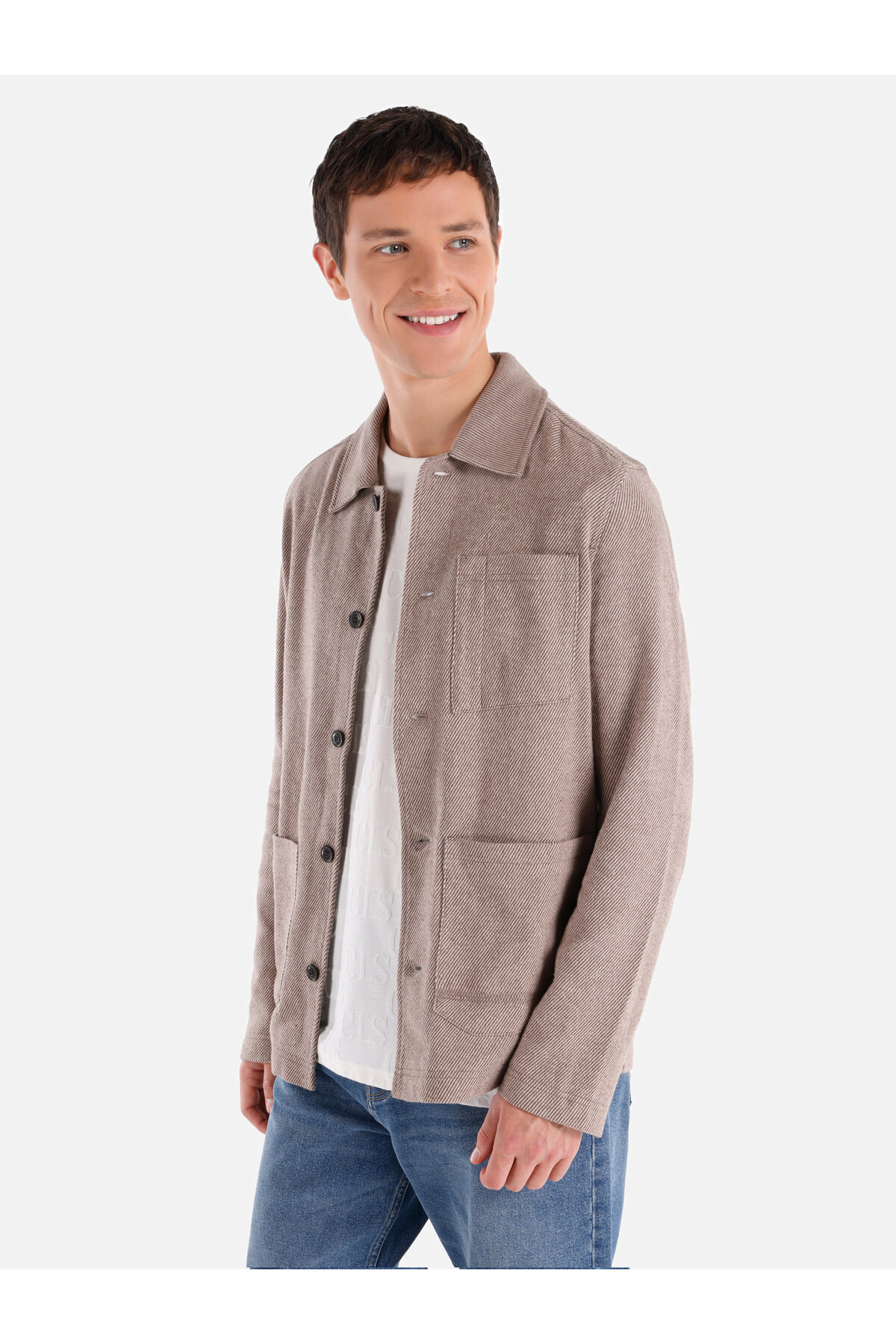 کالینز پیراهن مردانه بژ، آستین بلند