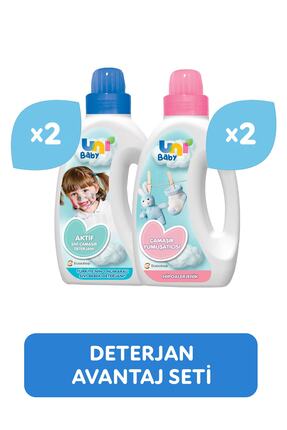 Uni Baby Avantaj Seti Bebek Yumuşatıcısı 1500 ml X2 Bebek Deterjanı 1500 ml X2