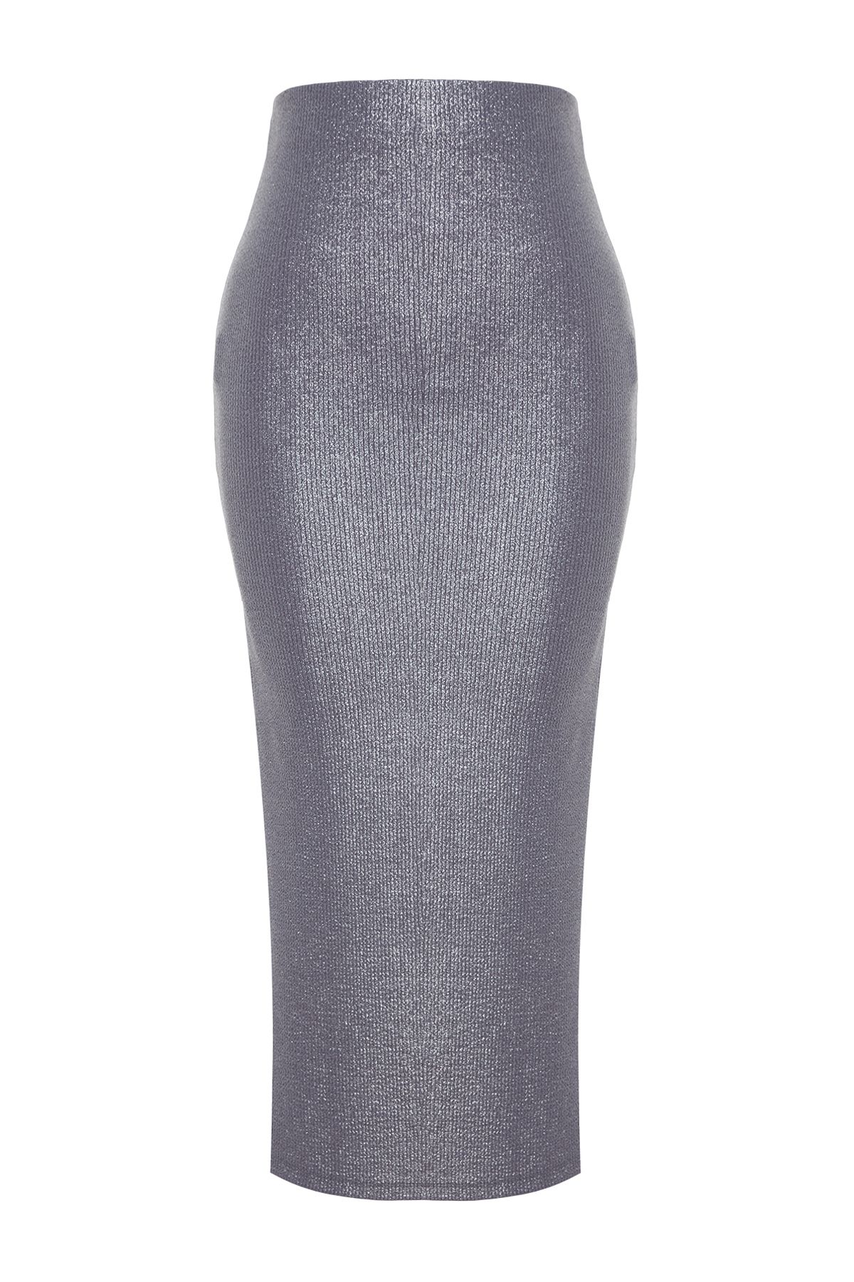 Miss selfridge sequin cheap midi skirt silver grey