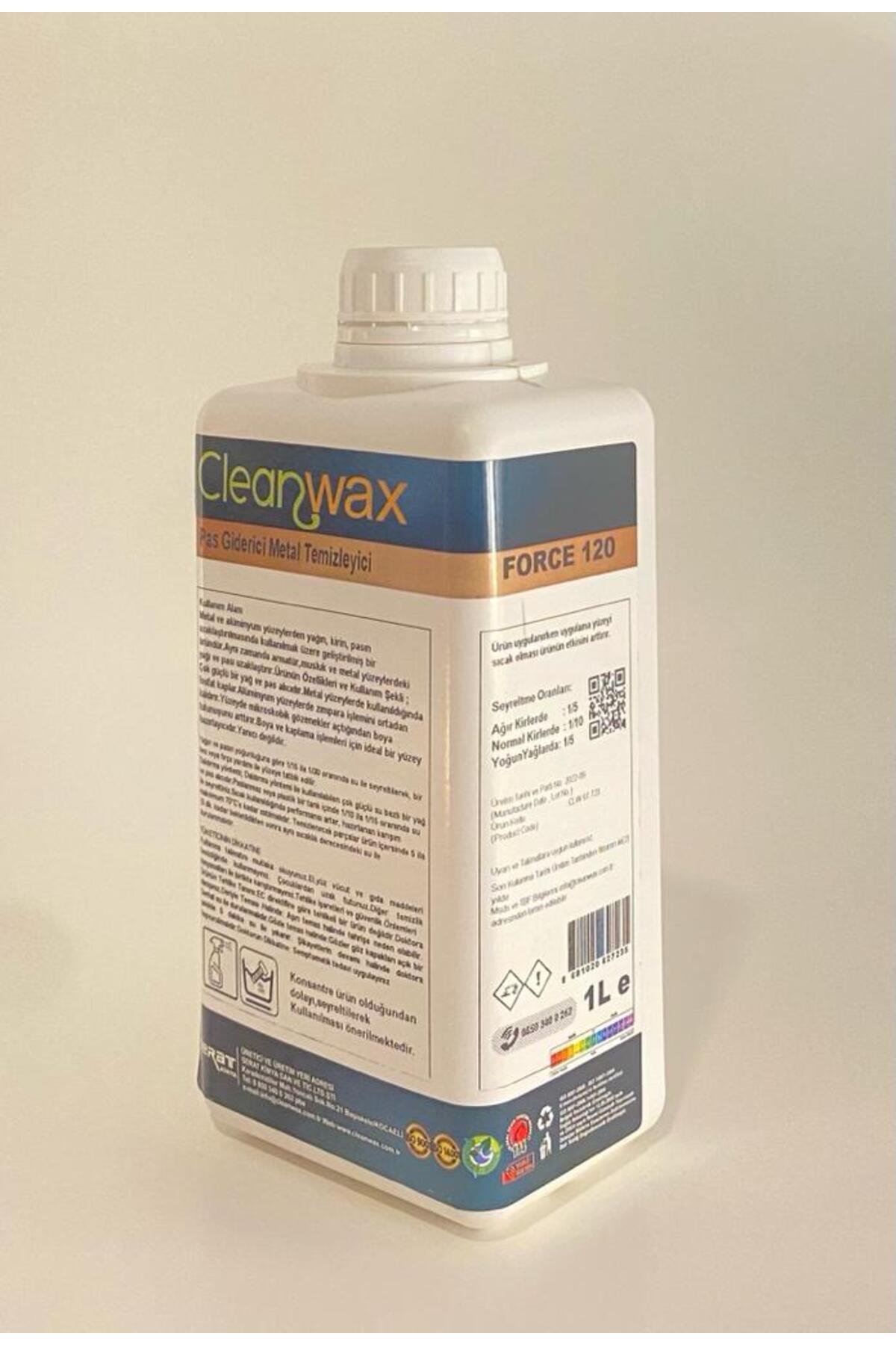 cleanwax FORCE120 Pas Giderici Metal Temizleyici 1Lt