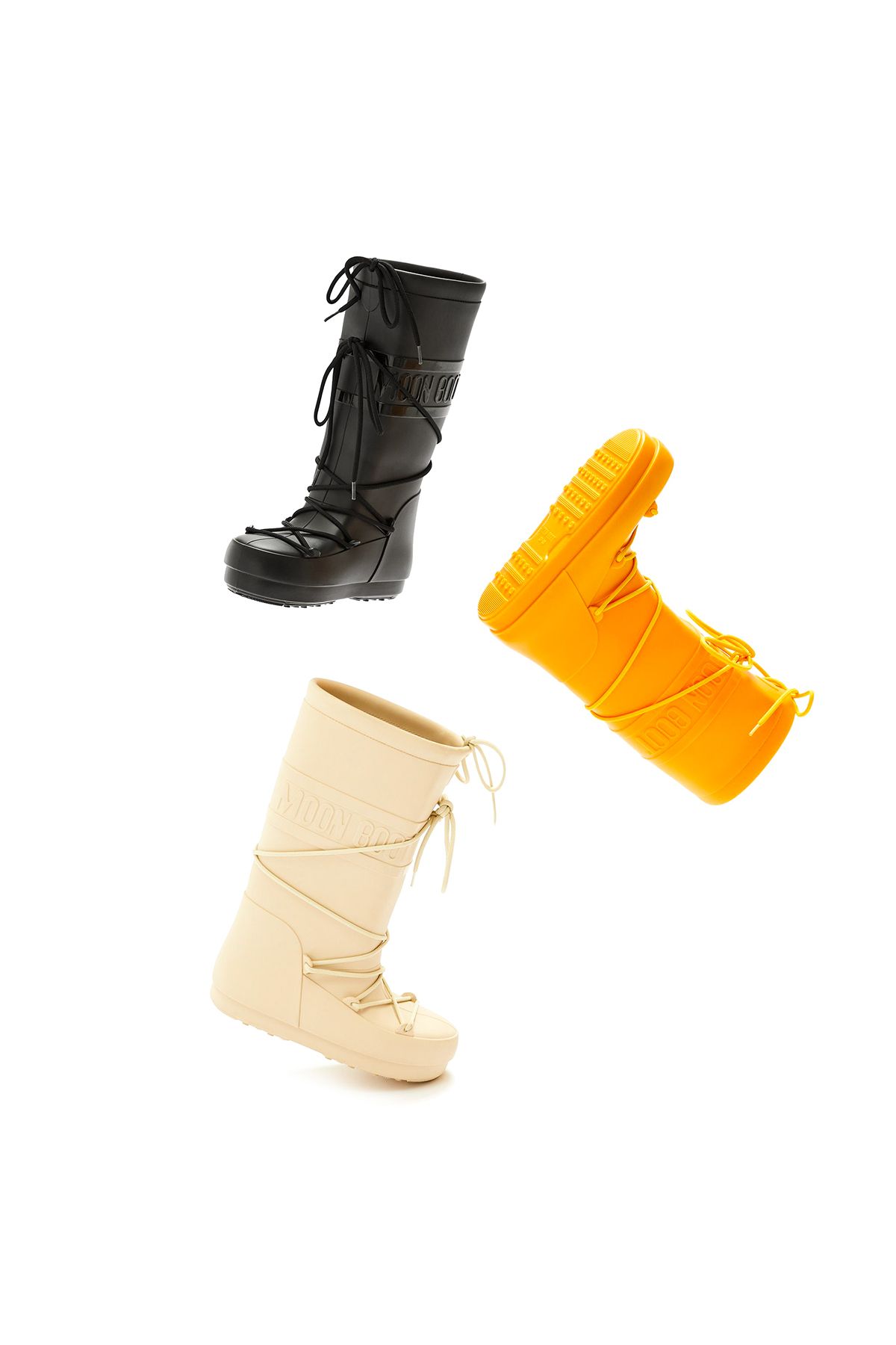 MOON BOOT-24600100 -003 Kalosze Wysokie Kremowe 37/38 - Wygodne i Stylowe 5