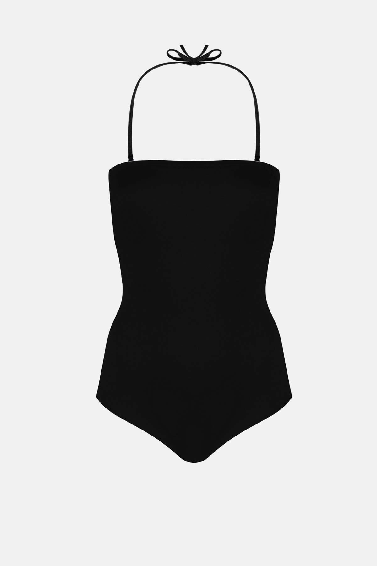 AYYILDIZ-79358 Black Strapless Swimsuit 3