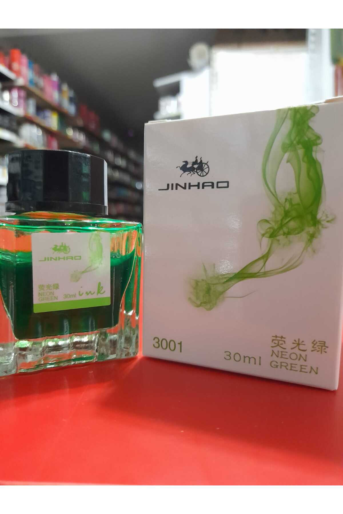 jinhao Dolma Kalem mürekkebi 3001 NEON GREEN-NEON YEŞİL 30ml