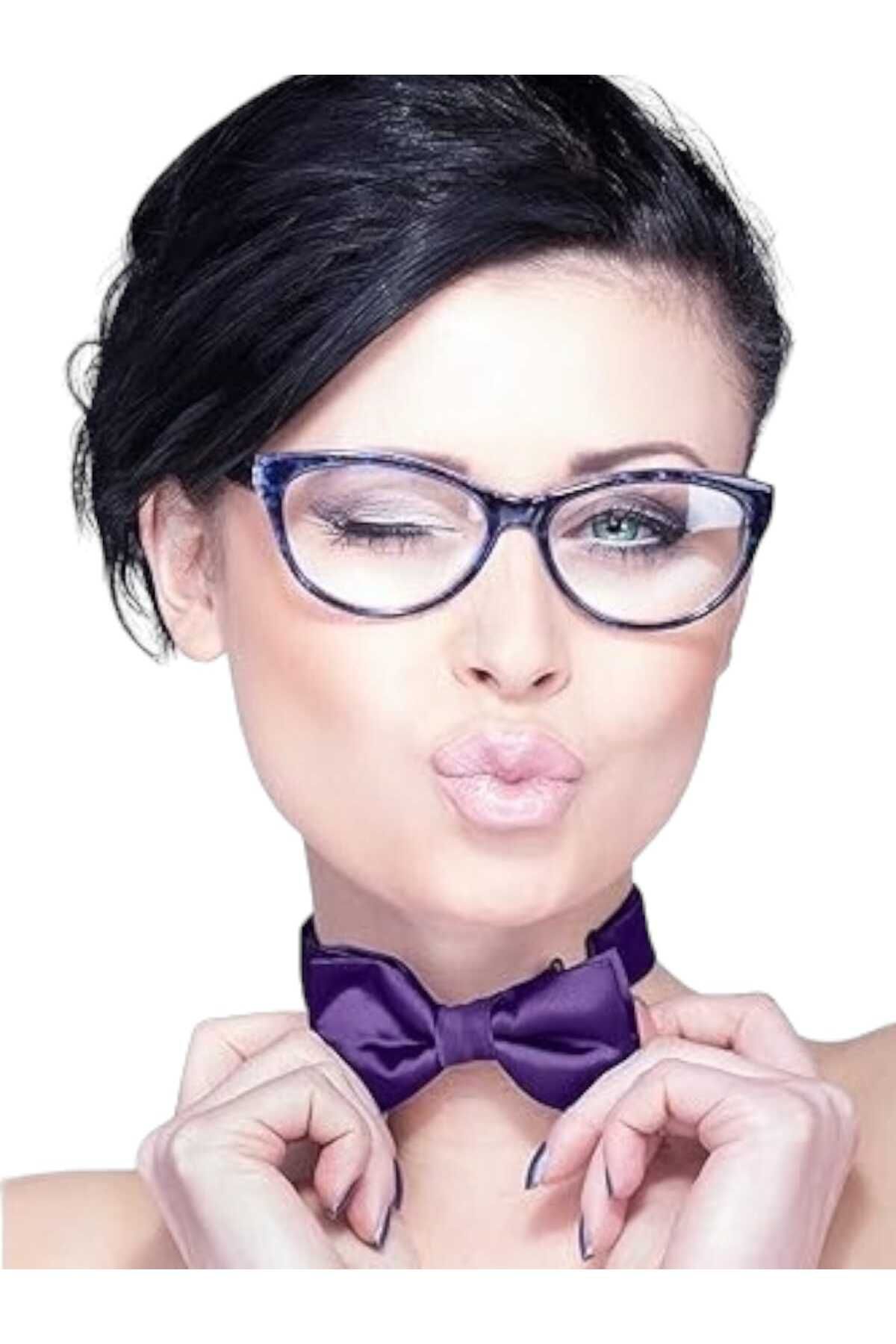 Trenderrs Papion De Damă Din Satin De Culoare Uni Femeie - O mărime
