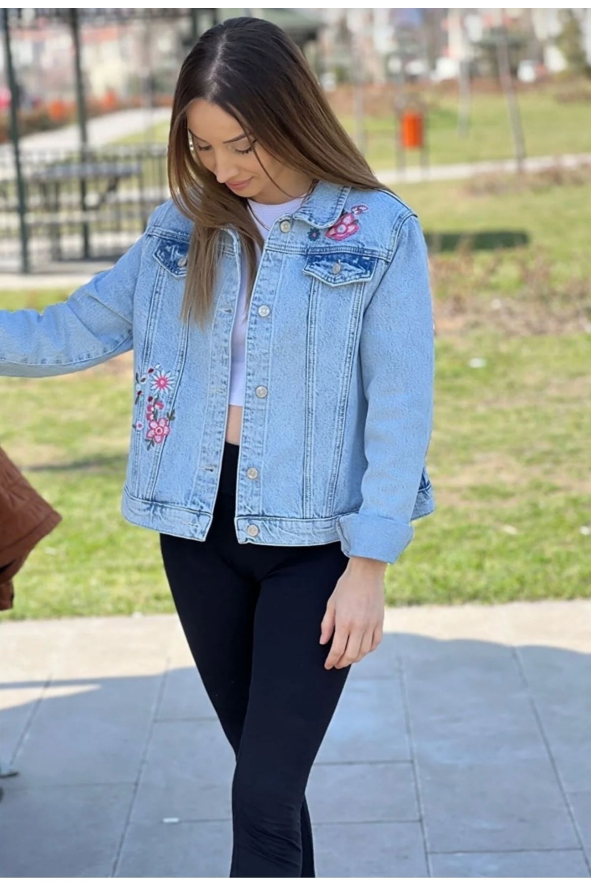 DUDOR K DS WOMEN S FLOWER EMBROIDERED DENIM JACKET JEANS COAT