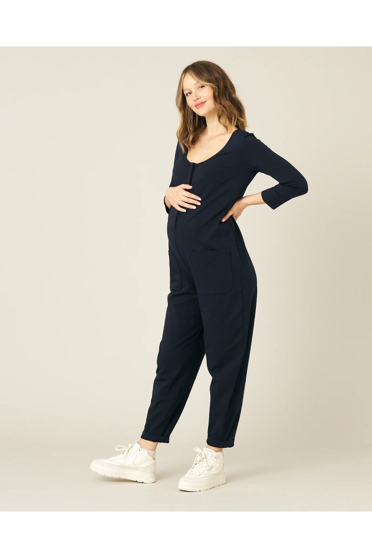 Cotton sales maternity jumpsuit